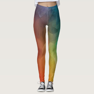 Abstrakt färgflöde i former leggings