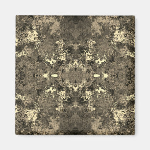 Abstrakt Färgformade trålare / Spegel / Sepia / Magnet