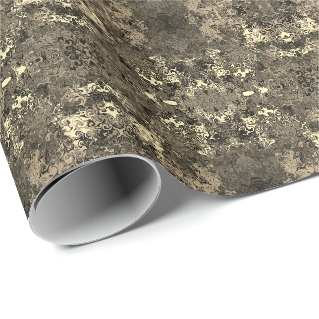 Abstrakt Färgformade trålare / Spegel / Sepia / Presentpapper (Rullad Hörn)