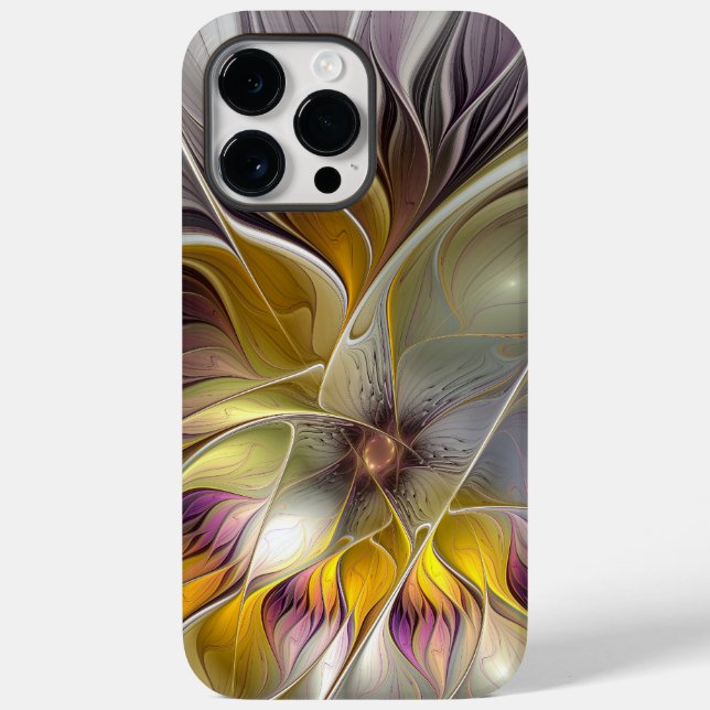 Abstrakt Färgfull Fantasy Flower Modern Fractal (Baksida)