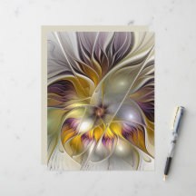 Abstrakt Färgfull Fantasy Flower Modern Fractal