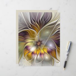 Abstrakt Färgfull Fantasy Flower Modern Fractal