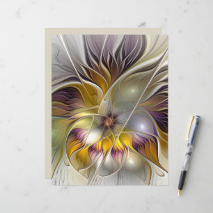 Abstrakt Färgfull Fantasy Flower Modern Fractal