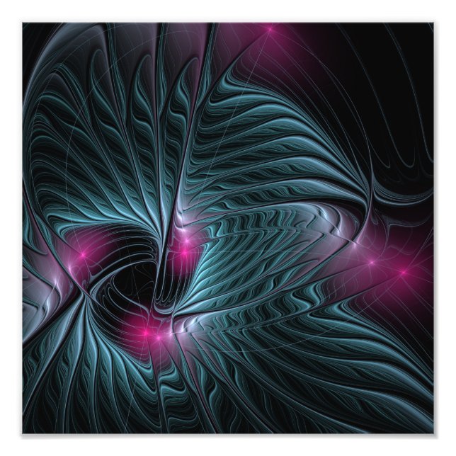 Abstrakt Färgfull fantasy Fractal Poster (Framsidan)