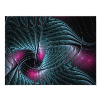 Abstrakt Färgfull fantasy Fractal Poster