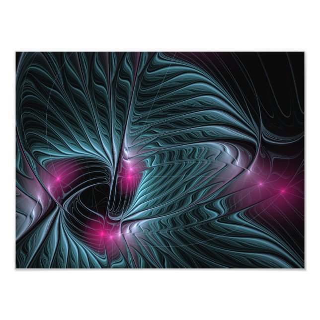 Abstrakt Färgfull fantasy Fractal Poster (Framsidan)