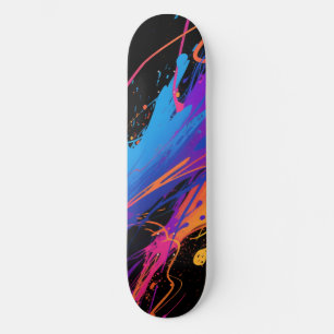 Abstrakt Färgfull färgspridare - bakgrund Mini Skateboard Bräda 18,5 Cm