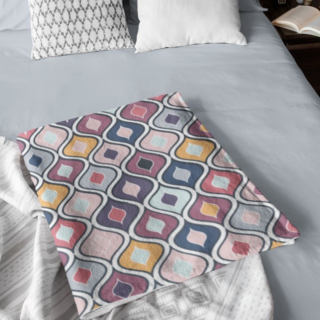 Abstrakt Färgfull geometrisk sömlös Mönster Fleecefilt (Abstract Colorful Geometric Seamless Pattern Fleece Blanket
)