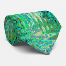 Abstrakt Färgfull Grönt Vågigt Mosaic Retro