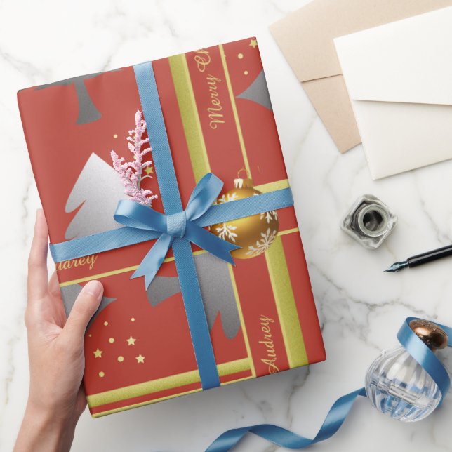 Abstrakt Färgfull jul Papper med text Presentpapper (Gifting)