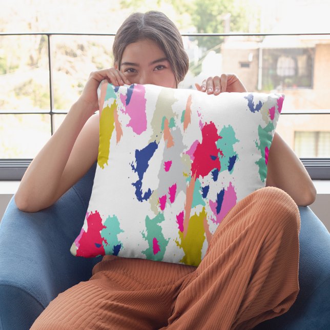 Abstrakt Färgfull Mönster dekorativ Dekorativ kudd Kudde (Abstract Colorful Pattern Decorative Throw Pillow)
