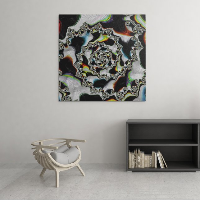 Abstrakt Färgfull Psychedelic Spiral Fractal Poster (Skapare uppladdad)