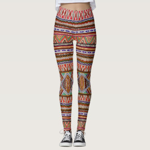 Abstrakt Färgfull: Sömlös bakgrund Mönster. Leggings
