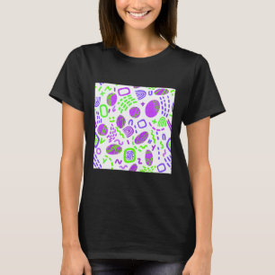 Abstrakt Färgfull, trådfull geometrisk Mönster T Shirt