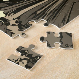 Abstrakt Färgfull wirl Pinched HalBrick / Sepia Pussel