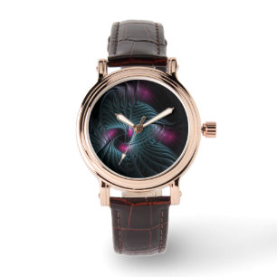 Abstrakt Färgfylld fantasy Fractal Armbandsur