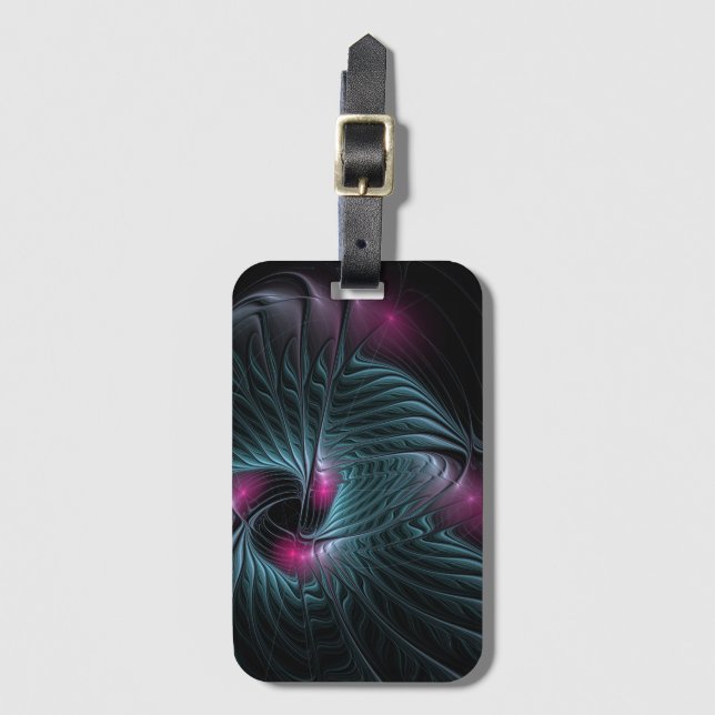 Abstrakt Färgfylld fantasy Fractal Bagagebricka (Framsida vertikal)