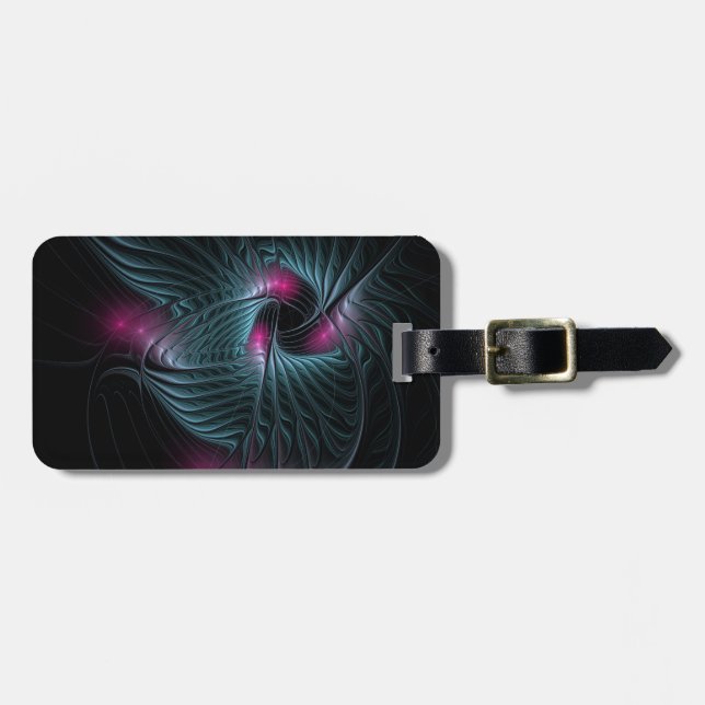 Abstrakt Färgfylld fantasy Fractal Bagagebricka (Horisontell Framsida)