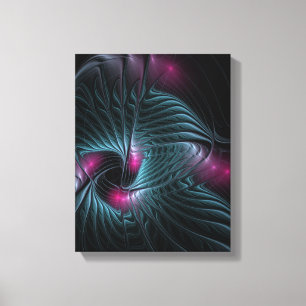 Abstrakt Färgfylld fantasy Fractal Canvastryck