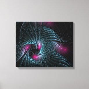 Abstrakt Färgfylld fantasy Fractal Canvastryck