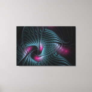 Abstrakt Färgfylld fantasy Fractal Canvastryck