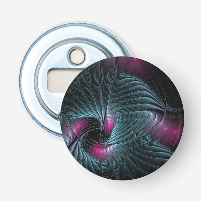 Abstrakt Färgfylld fantasy Fractal Flasköppnare (Framsidan)