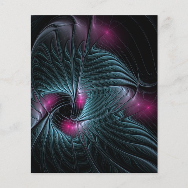 Abstrakt Färgfylld fantasy Fractal Flygblad (Framsidan)