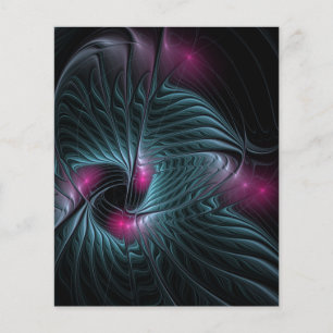 Abstrakt Färgfylld fantasy Fractal Flygblad