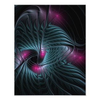 Abstrakt Färgfylld fantasy Fractal Fototryck