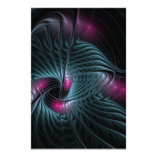 Abstrakt Färgfylld fantasy Fractal Fototryck