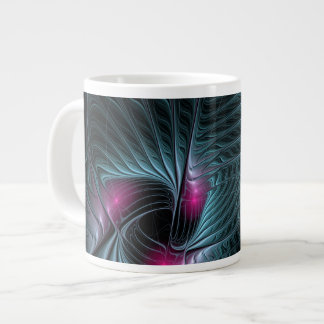 Abstrakt Färgfylld fantasy Fractal Jumbo Mugg