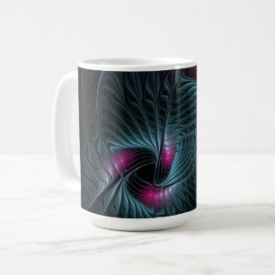 Abstrakt Färgfylld fantasy Fractal Kaffemugg