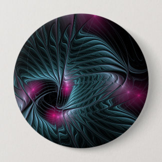 Abstrakt Färgfylld fantasy Fractal Knapp