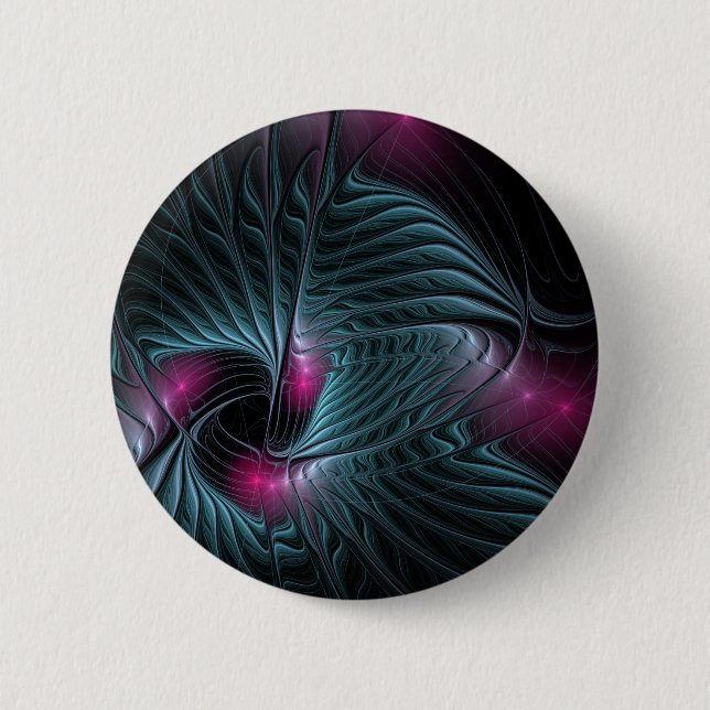 Abstrakt Färgfylld fantasy Fractal Knapp (Framsida)