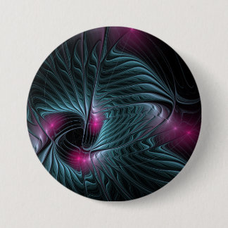 Abstrakt Färgfylld fantasy Fractal Knapp