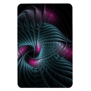 Abstrakt Färgfylld fantasy Fractal Magnet