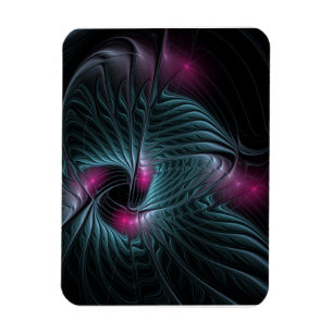 Abstrakt Färgfylld fantasy Fractal Magnet