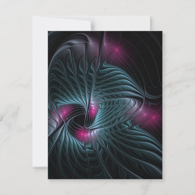 Abstrakt Färgfylld fantasy Fractal Meddelande (Framsida)