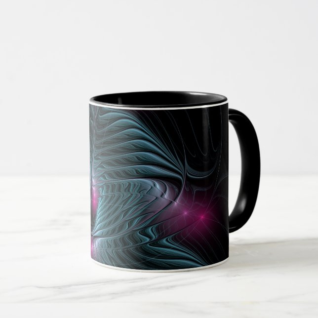 Abstrakt Färgfylld fantasy Fractal Mugg (Framsida höger)