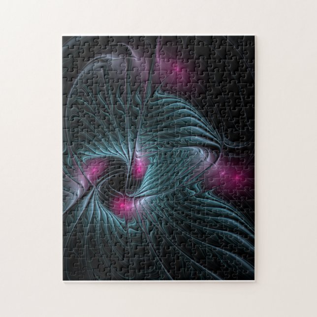 Abstrakt Färgfylld fantasy Fractal Pussel (Vertikal)