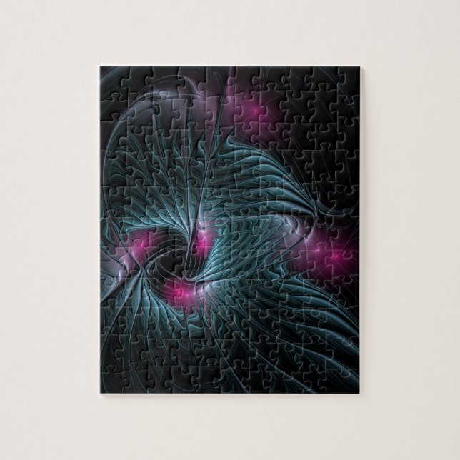 Abstrakt Färgfylld fantasy Fractal  Pussel (Vertikal)