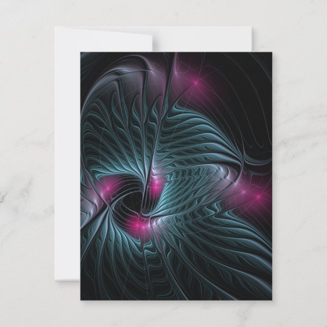 Abstrakt Färgfylld fantasy Fractal Spara Datumet (Framsida)