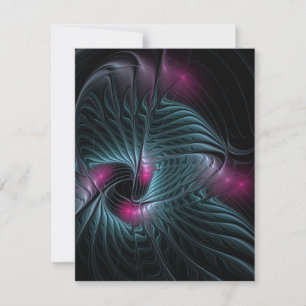 Abstrakt Färgfylld fantasy Fractal Spara Datumet