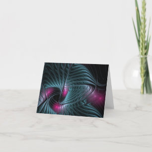 Abstrakt Färgfylld fantasy Fractal Tack Kort