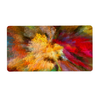 Abstrakt Färgfylld linjär geometrisk Mönster Fraktsedel