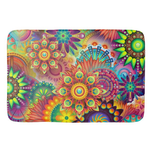 Abstrakt Färgfylld med flera rum hemma Matta eller (Framsidan)