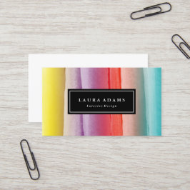 Abstrakt Färgfyllda Brushstroks Visitkort