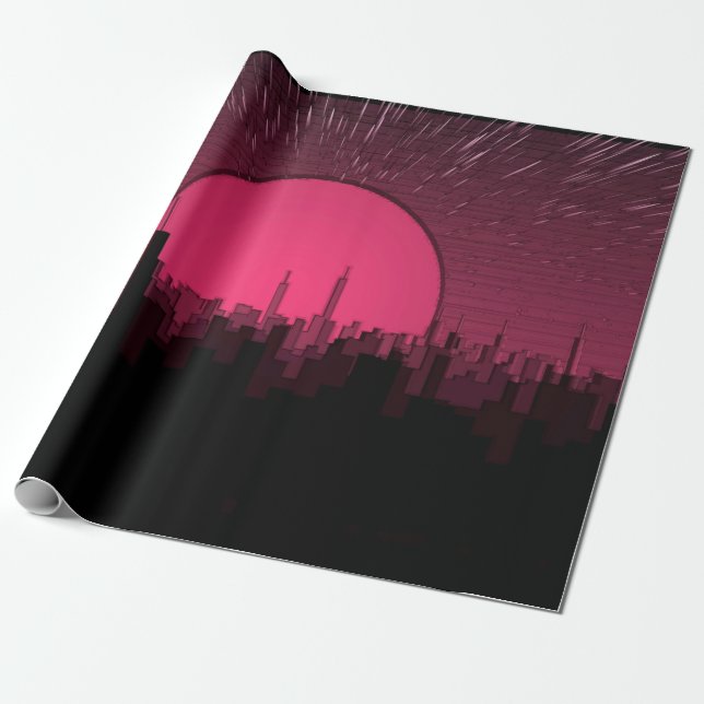 Abstrakt färgglad bakgrund. Vacker månsken  Presentpapper (Utrullad)