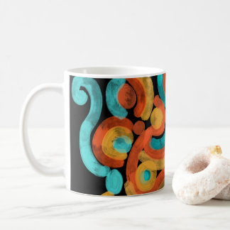 Abstrakt färgglad kaffekopp