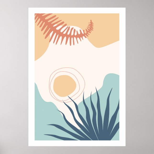 Abstrakt färgglad landskap  poster (Framsidan)